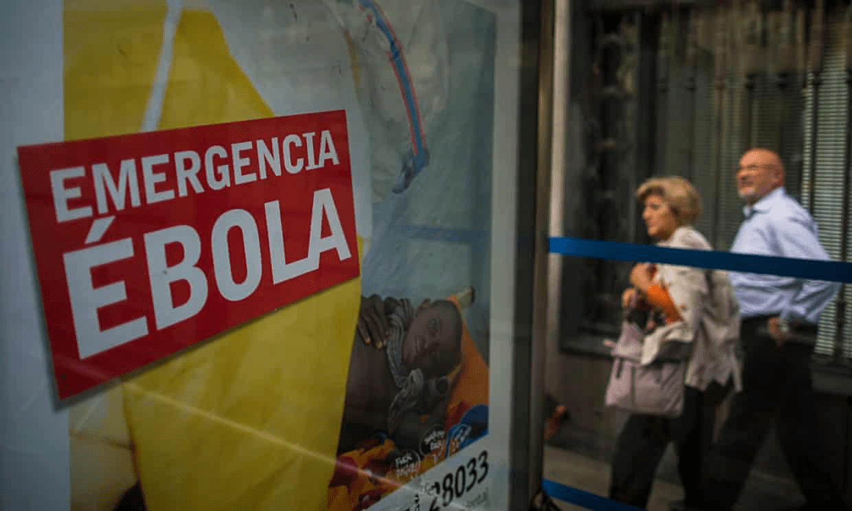  A Spanish campaign to fight Ebola in Africa. The west is finally waking up to the disease’s decimating effect, writes Henrietta Moore. Photograph: Andres Kudacki/AP